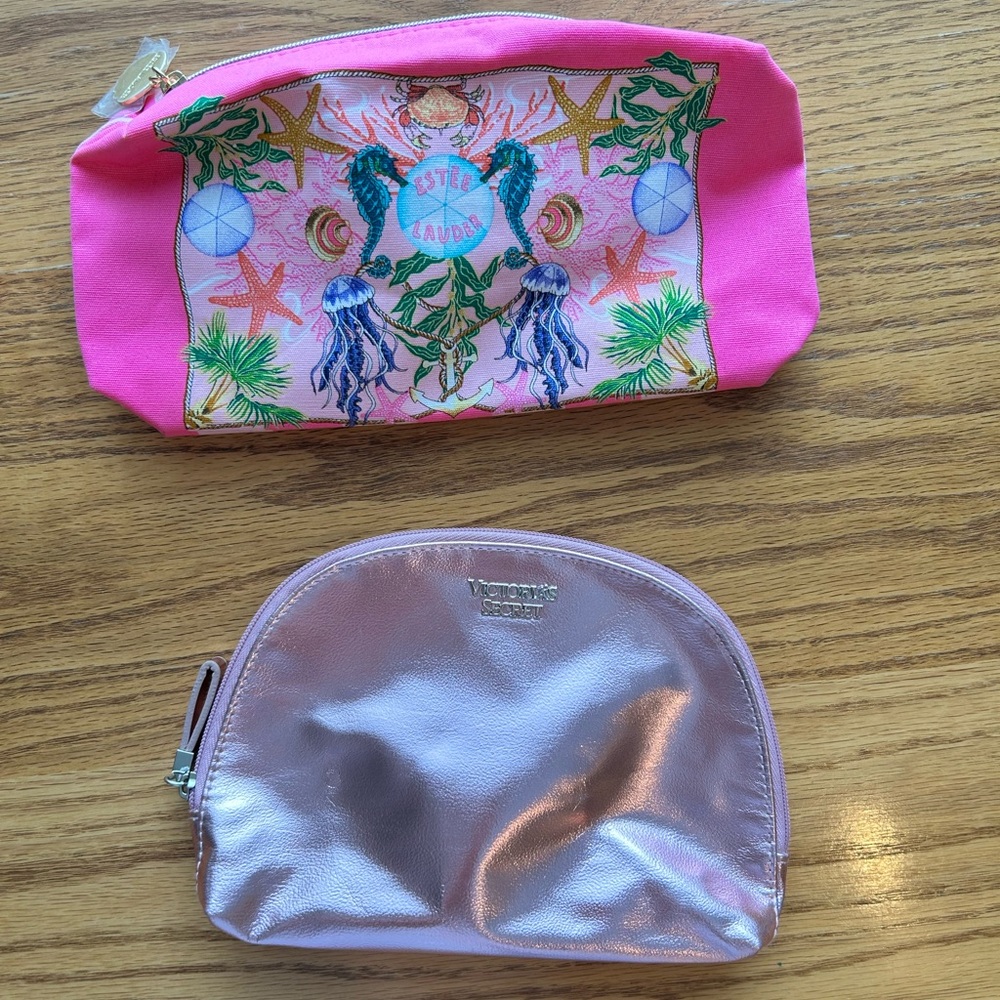 Estée Lauder and Victoria Secret Cosmetic Bags
